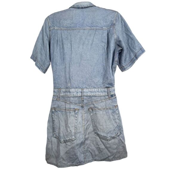 rag & bone Light Blue Denim Mini Dress - Picture 4 of 9